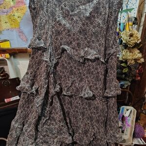 INC International Concepts Black and White Patterned Skirt